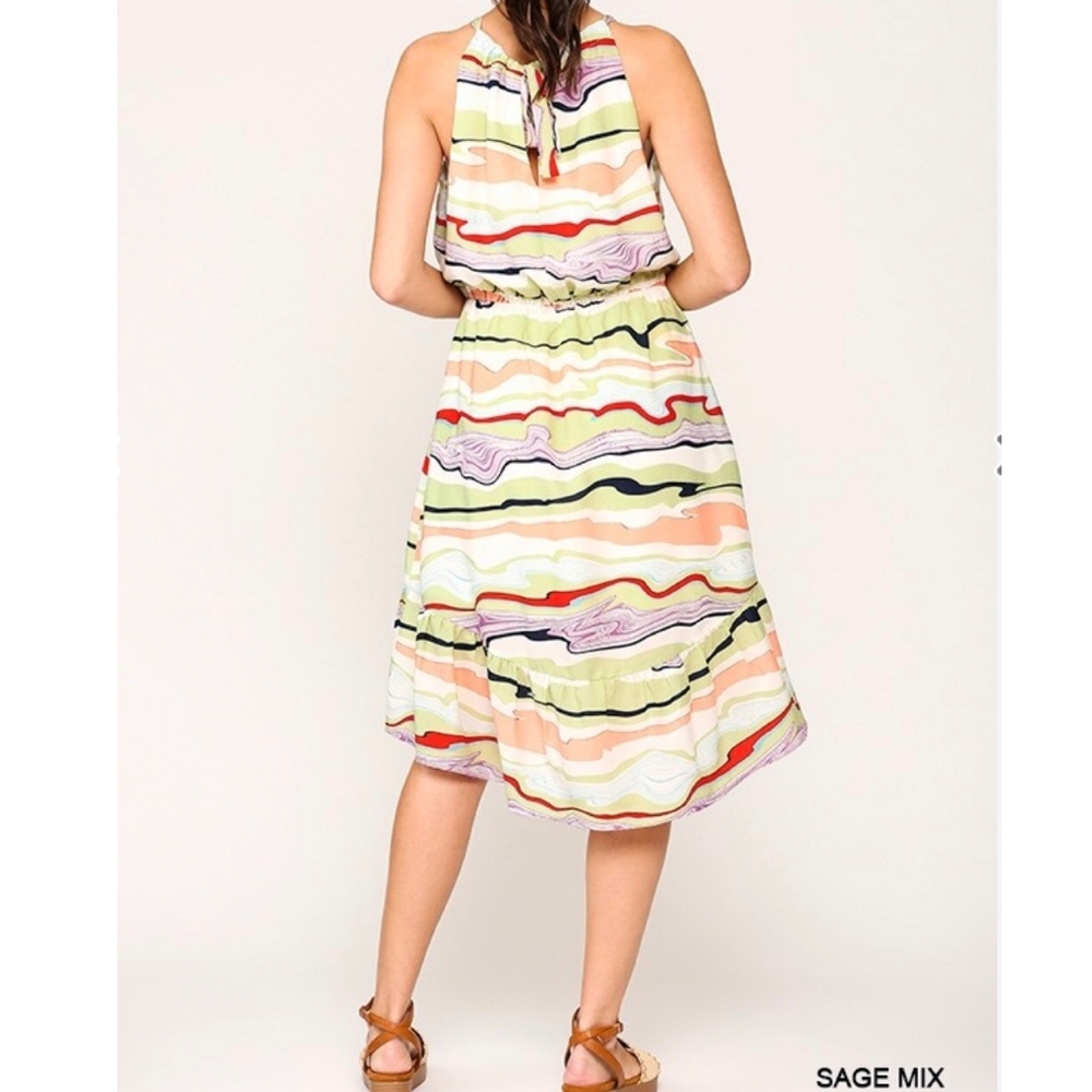 Gigio Chic Halter Top Ruffle Tiered Dress - Picture 4 of 7